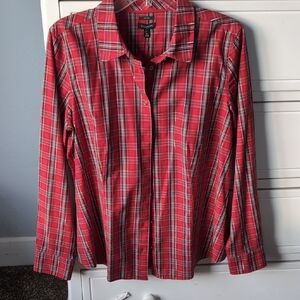 Talbots Vibrant Plaid Shirt